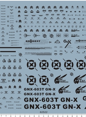 62522-B2102 PG GNX-603T GN-X 厄运式白虎星gd水贴111