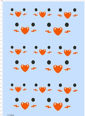 72376整版胶 爱心眼睛 表情 水贴纸 红心 眼睛 水贴纸 现货