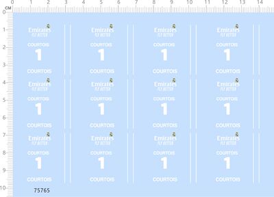 75765整版水贴 Emirates COURTOIS 1 模型水贴定制打印2310