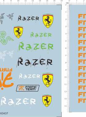 63437 Sk gaming razer ferrari fnatic法拉利雷蛇鼠标贴水贴现货