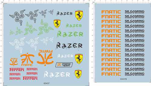 63437 Sk gaming razer ferrari fnatic法拉利雷蛇鼠标贴水贴现货