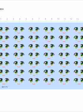 85175手办娃娃gsc绿色眼睛模型水贴可撕膜不干胶独立胶位现货