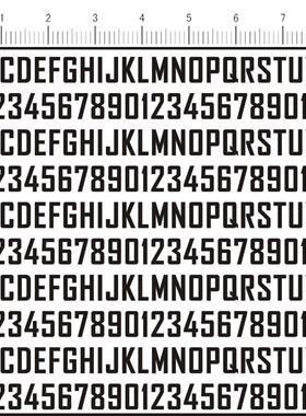 3691 [K6] 英文字母 数字 数目字 金属贴