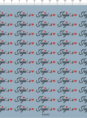 63443-A3117  Juju's 红心爱心心形水贴纸