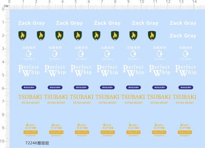 72246整版胶 Perfect Whip TSUBAKI 模型水贴