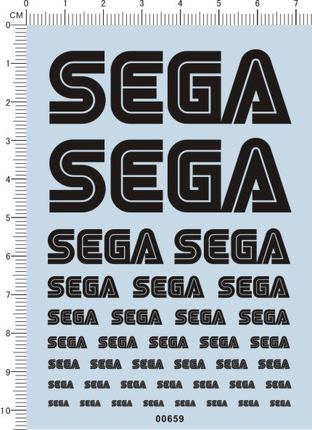 00659-A3213 -世嘉SEGA 模型车水贴纸