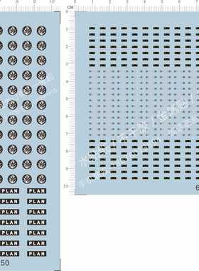 63459 1/150 plan中国五星海军锚菠萝700T火车模型水贴不干胶1