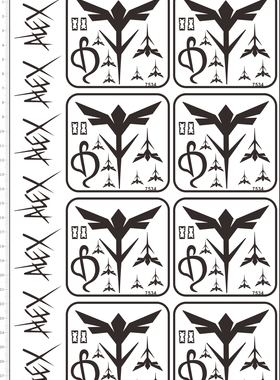 66363 ALEX NT1 NT-1新吉翁夜莺新安洲模型 金属贴 定做订做定制