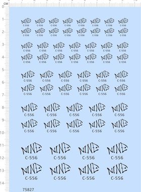 75827整版胶亮雷射方格 NINE C-556 水贴纸 手办娃娃定制打印现货
