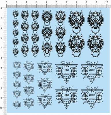668-A5714 seele 狮子 EVA nerv 福音战士标志 gd水贴纸2