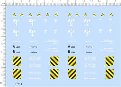 67714整版胶1/32 ASF A B LOSE KUPPLUNG警示语危险警告剪纸水贴