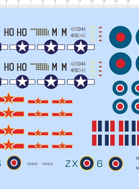 66180 1/72 P-51D P51D比例模型飞机剪纸水贴纸定做订做定制