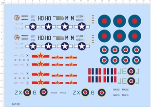 66180 51D P51D比例模型飞机剪纸水贴纸定做订做定制