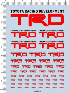 00854-A1803 丰田-TOYOTA RACING DEVELOPMENT 模型车水贴纸