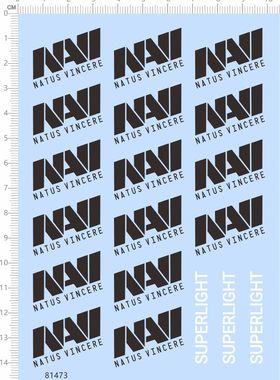 81473整版胶无比例natus vincere navi卓威SUPERLIGHT水贴纸模型