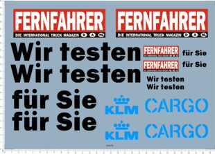 64478 1/24 Italeri Revell cargo klm wir testen 卡车水贴现货