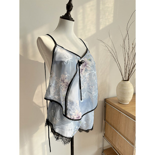薄纱透~闺房之乐夏季新款雪纺肚兜睡衣成人性感吊带露背内衣薄款
