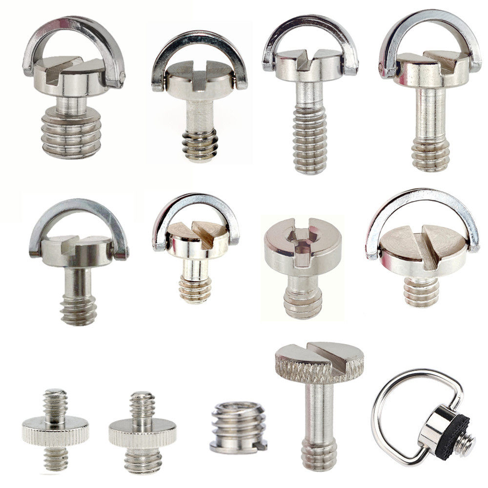 1/4相机螺丝云台三角架快装板螺钉C环摄影器材手拧螺丝相 机快拆