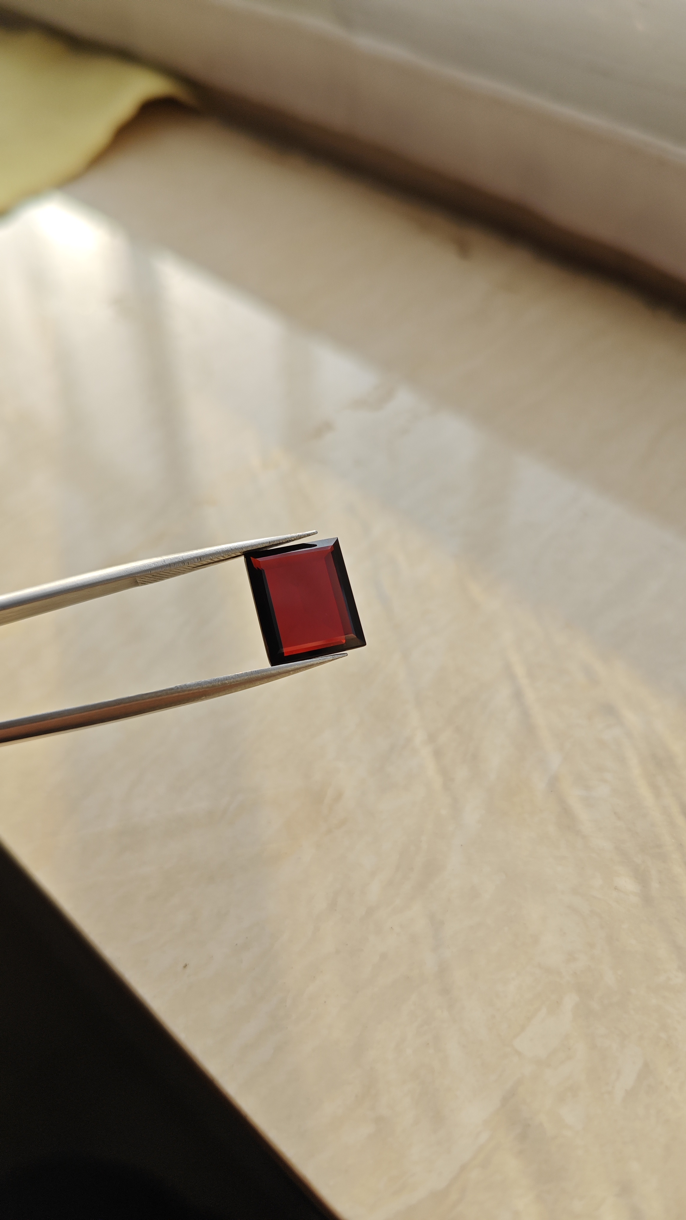 天然石榴石裸石东北石榴石长方形戒面10*12AAA级全净 2511293