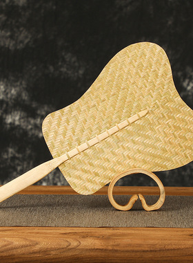 手工竹编全青竹扇 现代艺术团扇舞蹈扇 夏日纳凉芭蕉扇子 工艺品