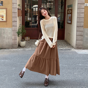 P140 现货2025春季 8832 毛衣连衣裙美拉德系两件套2C233 K199 新款