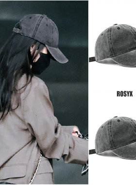 Rosyx简约鸭舌帽女日系百搭灰色