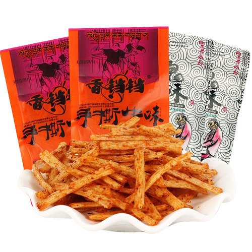 香铛铛手撕牛肉辣条酒鬼面筋90后怀旧儿时麻辣吃货小吃零食品年代
