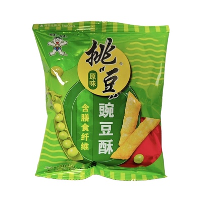 旺旺挑逗豌豆酥30g网红怀旧办公室休闲膨化零食锅巴校园小包装