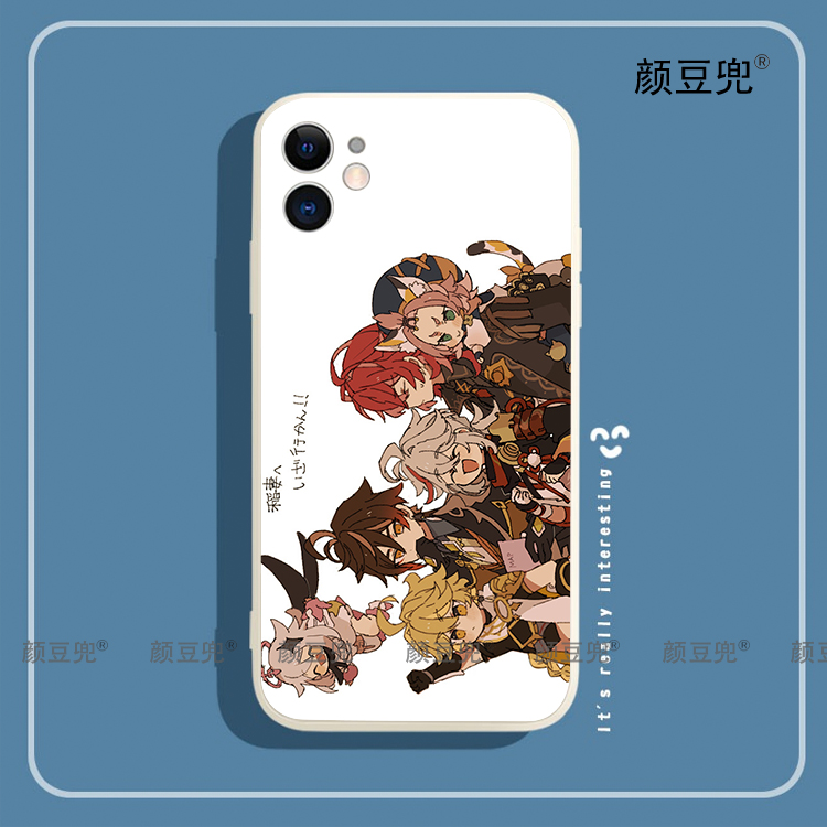原神 钟离派蒙手机壳iPhone13适用12 Pro苹果11 XS MAX红米50硅胶