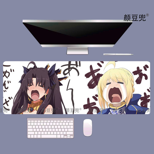 FATE吾王FGO SABER阿尔托莉 大号电竞鼠标垫 小号硅胶防滑鼠标垫