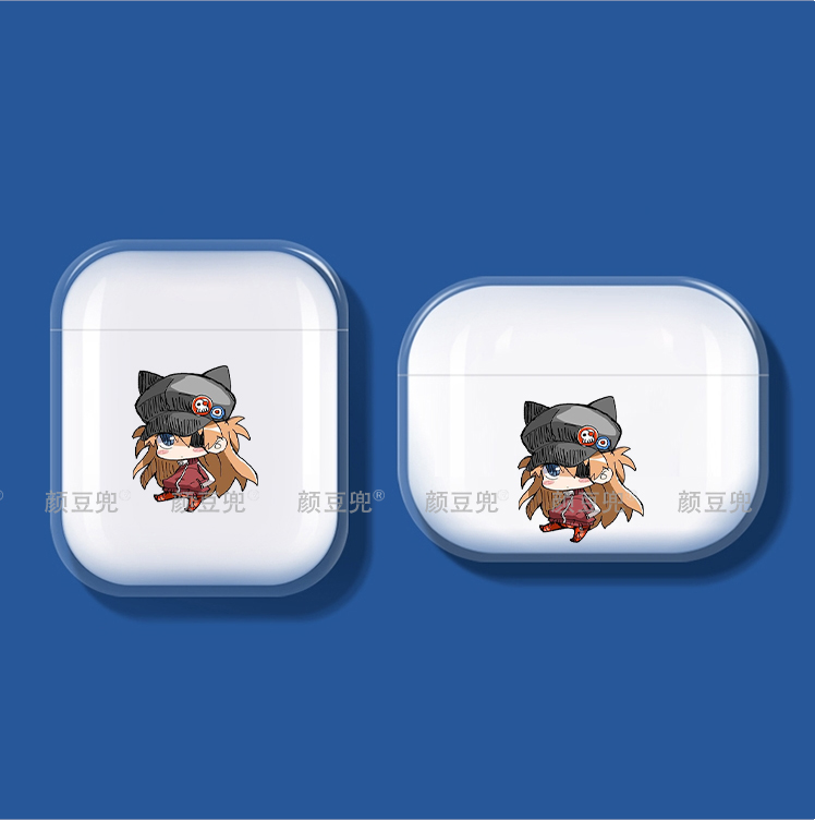 EVA明日香 福音战士 周边适用苹果airpods Pro2代保护套2/3代耳机套Airpods三代3硅胶 蓝牙耳机保护套 透明壳