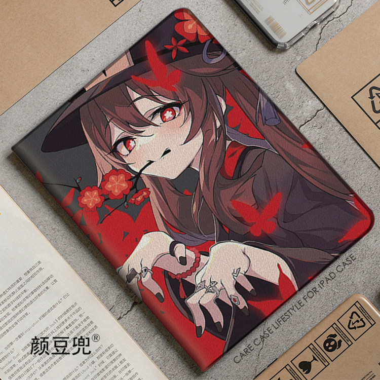 胡桃 原神ipad10.2第8代air3/4保护套pro11平板9.7笔槽mini5华为M