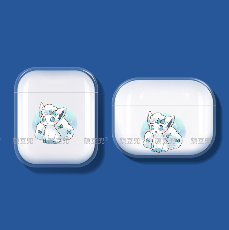 冰六尾宝可梦适用苹果airpods Pro2代保护套2/3代耳机套Airpods三代3硅胶蓝牙耳机保护套透明壳软壳动漫