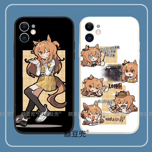 赛马娘 重炮Q版表情手机壳iPhone13适用12 Pro苹果11 XS MAXR软8P