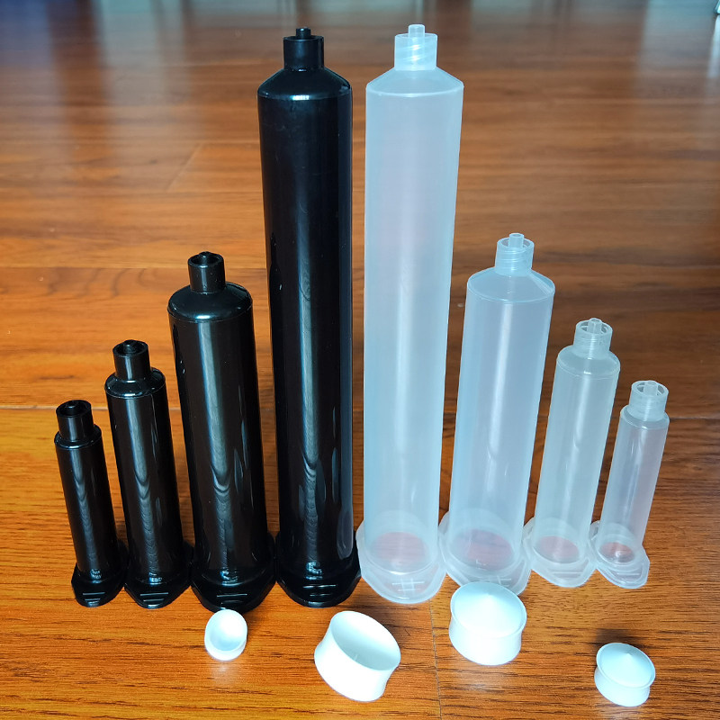美式针筒透明黑色螺口点胶机打胶筒3cc5cc10cc30cc55cc灌胶滴胶管