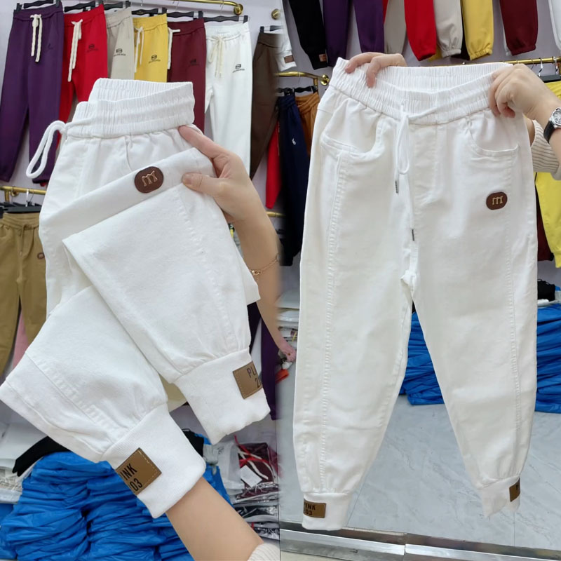 春季新款水洗棉卫裤女