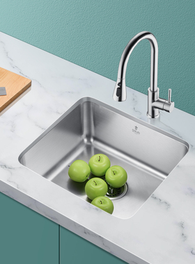 欧琳水槽单槽304不锈钢吧台槽厨房水槽台盆洗菜盆家用水池洗碗池