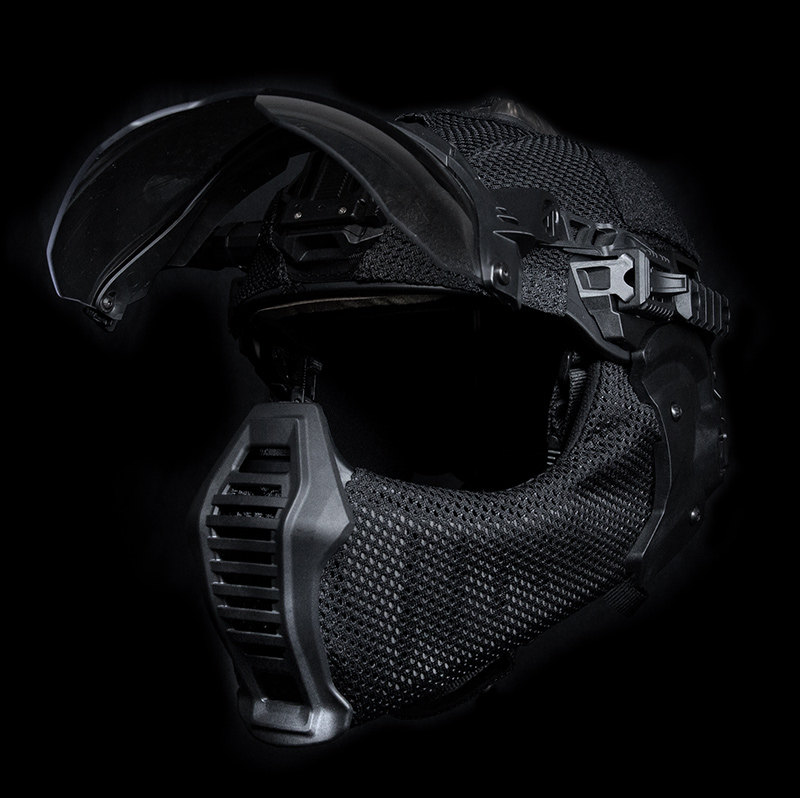 FMA Wendy头盔3.0导轨专用护脸护耳网状半脸面罩 Wendy头盔面罩