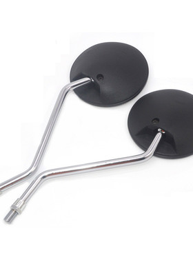 适用摩托车后视镜CG125珠江本幸福男装车倒后镜ZJ125圆形镜子田