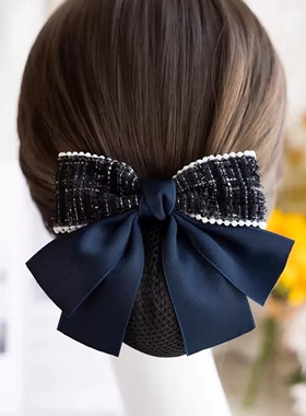 森系发网护士头花女职业发夹工作网兜头饰发饰盘发空乘盘头发发卡