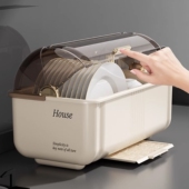 碗碟收纳架放碗收纳盒厨房家用2026新款 带盖沥碗置物架碗柜碗盘子