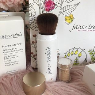 防晒粉SPF30UVAUVB可拆卸组合装 新品 JANE IREDALE珍爱芮德散粉刷