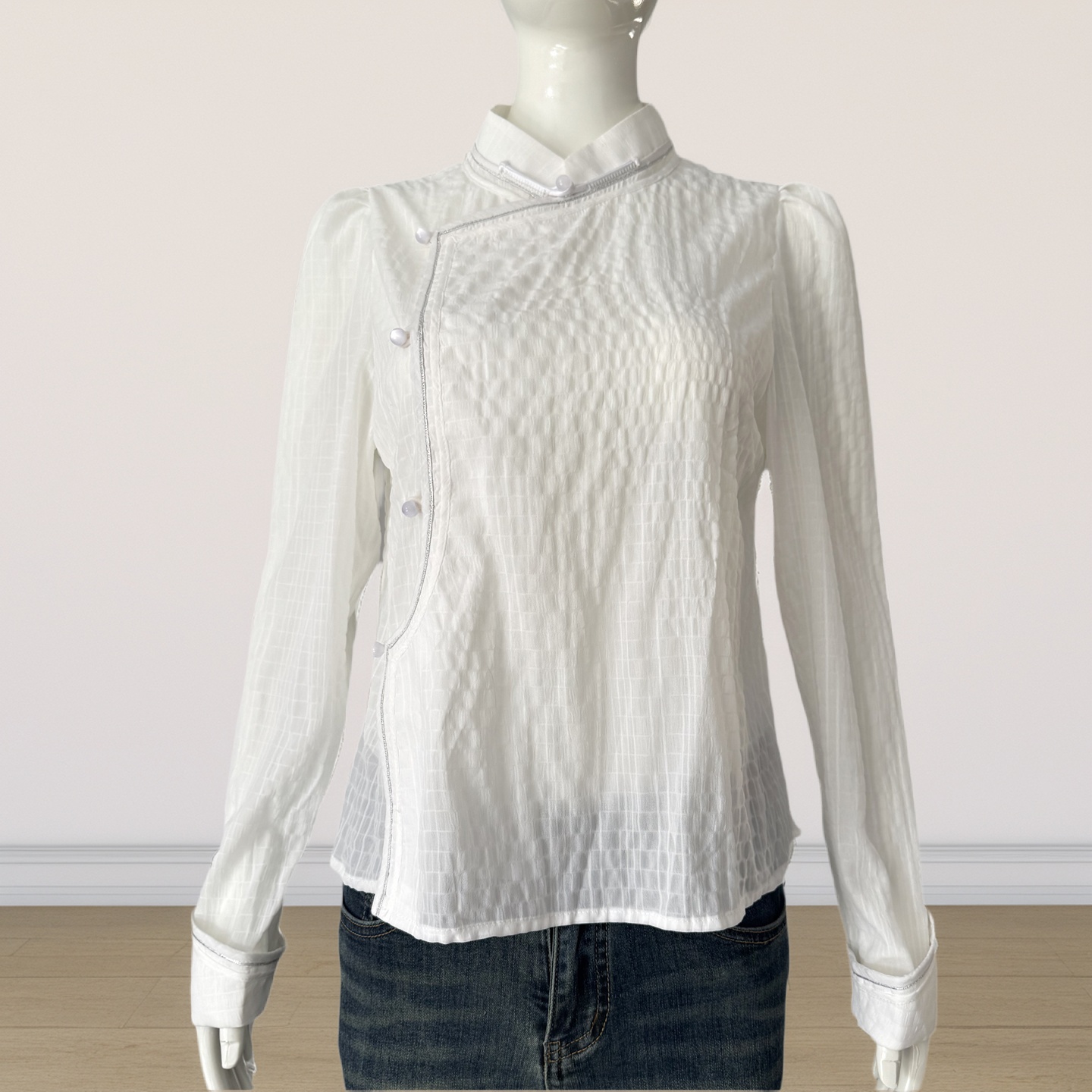 蒙古元素打底衫长袖衬衫女士宽松休闲百搭马甲内搭上衣蒙古族服饰