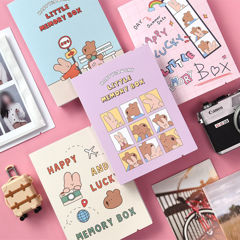 韩国Monolike卡通插图4x6寸相册绑带插页式6寸照片专辑影集40张入