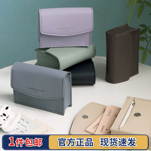 韩国iconic旅行皮革钱卡包口红唇膏耳机包简约皮革礼物大容量收纳