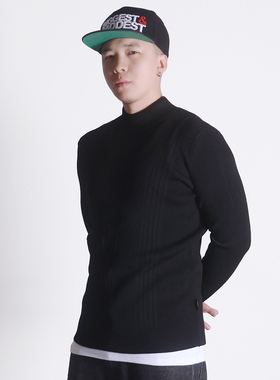 SOULSTYLE Mockneck 嘻哈街舞bboy练舞专用高弹力长袖紧身旋转衣