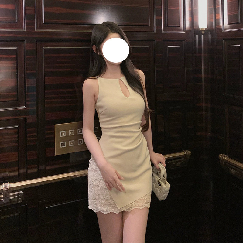 新款纯欲风蕾丝拼接无袖