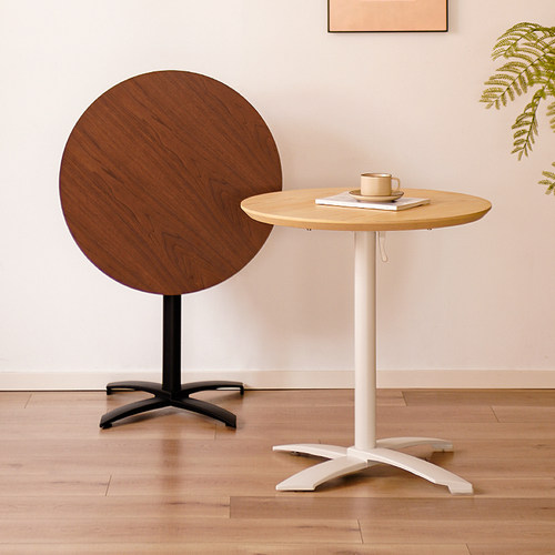 北欧可折叠餐桌家用实木小圆桌