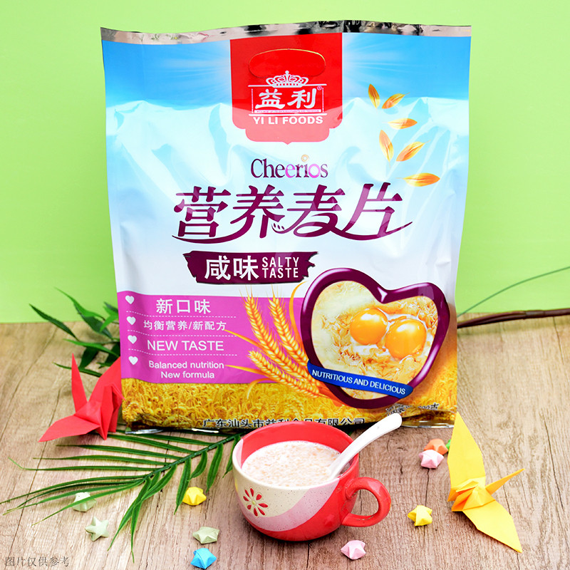 益利咸味营养麦片600g独立小包方便食品代早餐面包伴侣即食冲饮品