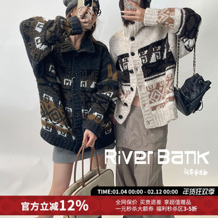 【现货】设计师Y III CHUAN EO一川费尔岛花纹针织毛衣开衫女秋冬